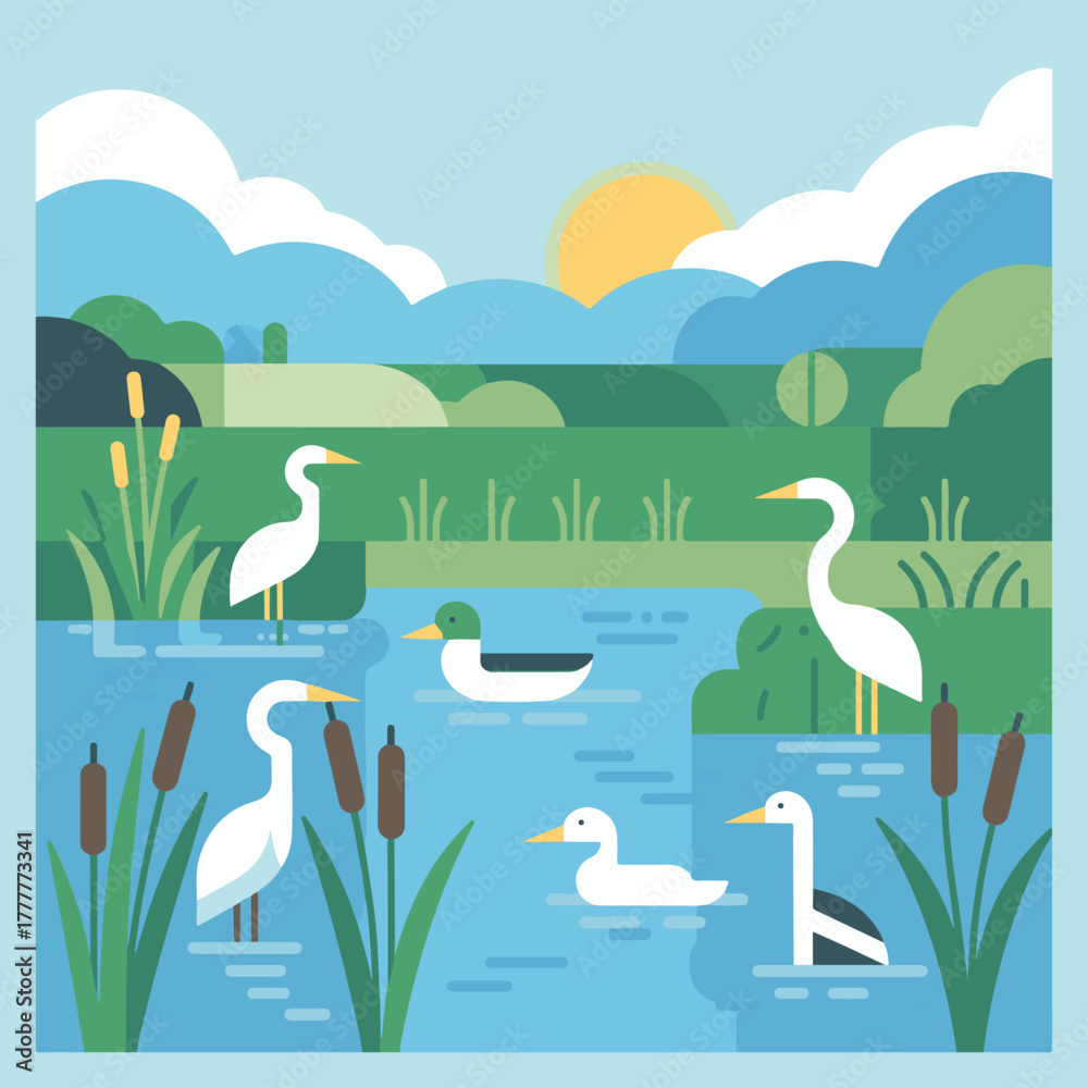 Obraz premium World Wetlands Day