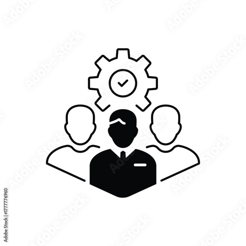 simple professional skills sign or committee icon.