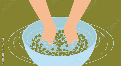 Soothing Foot Soak: A Peaceful Moment of Relaxation and Wellness at Home