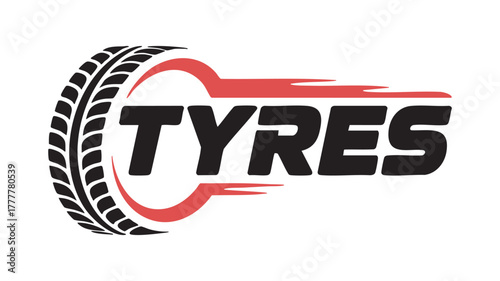 Automotive tire fast speed logo