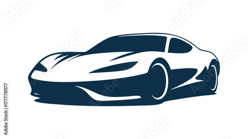Sleek racing car vector graphic
