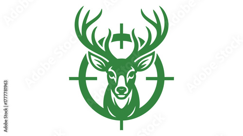 Deer head target scope symbol