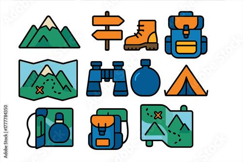 Essential gear and elements for hiking, camping, and outdoor exploration