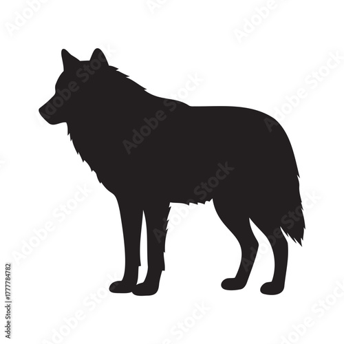 Powerful wolf silhouette for wildlife conservation projects and nature themed designs originally a scalable vector graphic