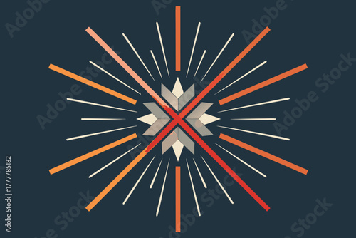 diagonal burst firework icon angled streaks formation