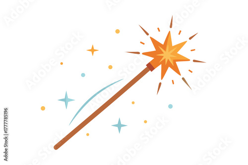 diagonal sparkler motion icon stick slightly tilted