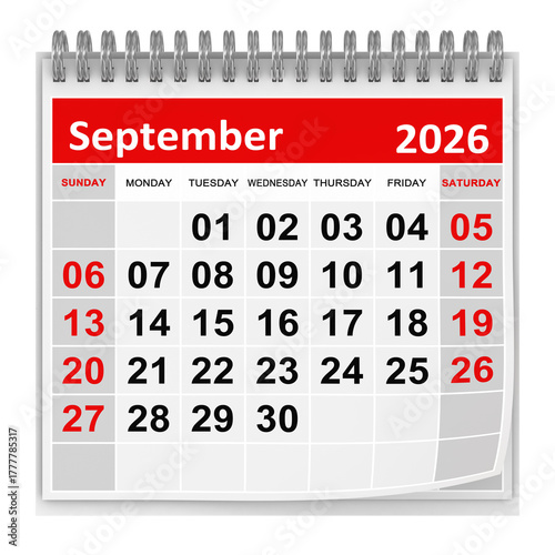 Calendar - September 2026