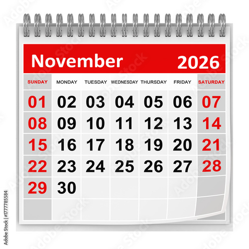 Calendar - November 2026