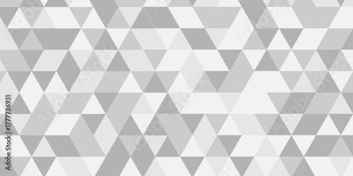 Seamless geometric pattern square shapes low polygon backdrop background. Abstract geometric wall tile and metal cube background triangle wallpaper. Gray and white polygonal background.	