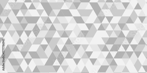 Seamless geometric pattern square shapes low polygon backdrop background. Abstract geometric wall tile and metal cube background triangle wallpaper. Gray and white polygonal background.	
