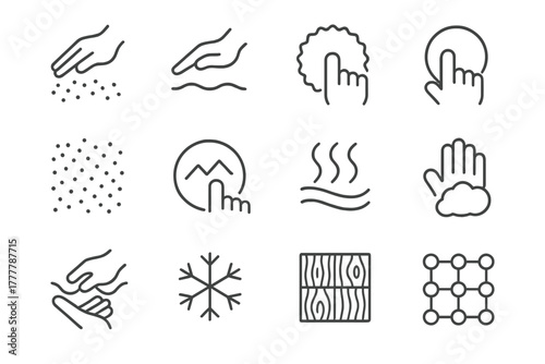 Texture feel pattern icons grainy metal symbol resistance adaptive icon vector feedback