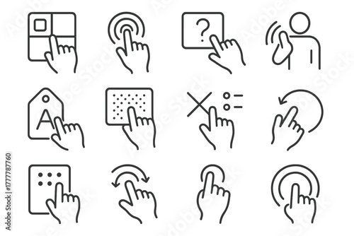 Ring recall icons tile vector tactile icon learning aid kinesthetic correction study