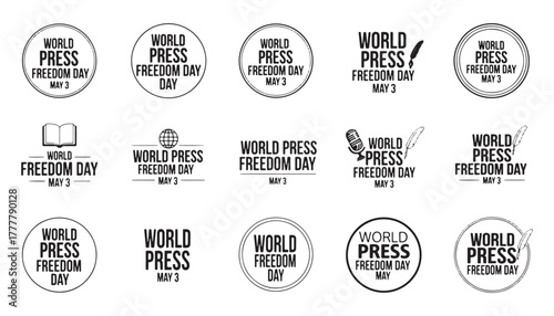 World press freedom day stamp collection celebrating journalism and free speech