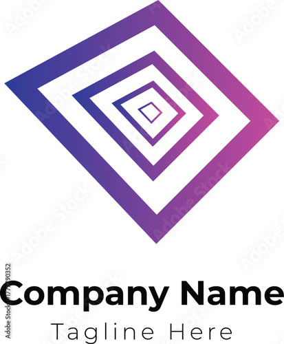 Rectangle Shape Logo Design
