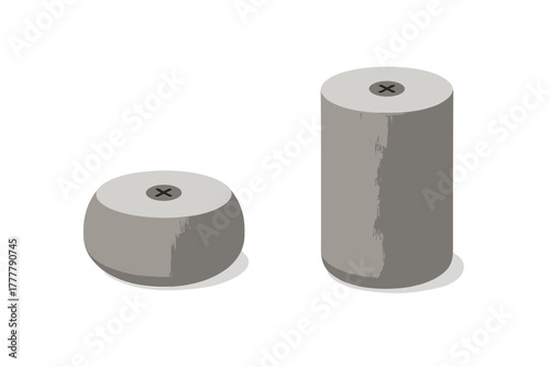 Isometric set of cylindrical and spherical smart speakers for wireless home automation technology