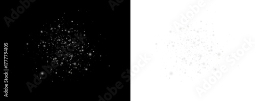 sparks glitter special light effect. Sparkles on transparent background. Christmas abstract pattern. Sparkling magic dust particles. PNG.