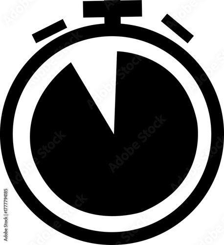 Stopwatch icon , Timer, clock, ,stopwatch symbol. minutes ,hour , speed, work, day, office, person, isolated on transparent background.
