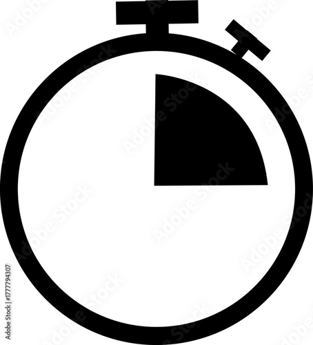 Stopwatch icon , Timer, clock, ,stopwatch symbol. minutes ,hour , speed, work, day, office, person, isolated on transparent background.