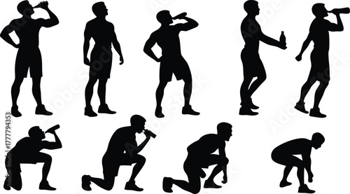 Dynamic fitness routine shows determination and healthy lifestyle, perfect for motivational campaigns and wellness promotions, vector illustration