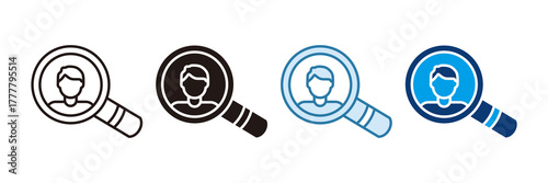 Recruitment Icon Set Multiple Style Collection