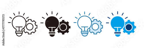 Skill Development Icon Set Multiple Style Collection