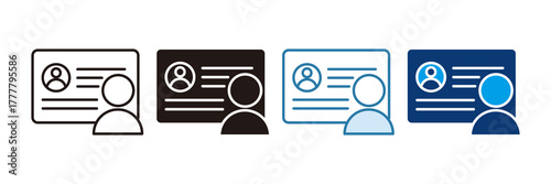 Employee Profile Icon Set Multiple Style Collection