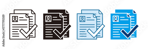 Hiring Process Icon Set Multiple Style Collection