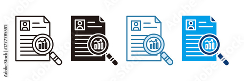 Resume Review Icon Set Multiple Style Collection
