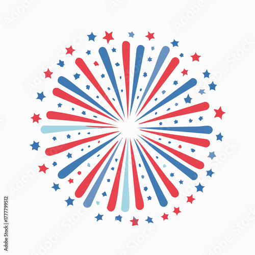 Icône vectorielle géométrique patriotique et festive