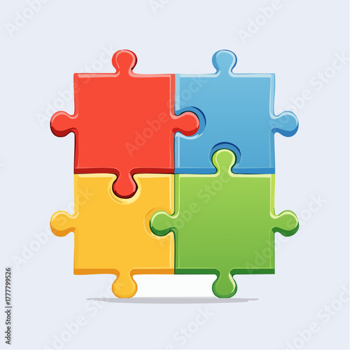 Pièce de puzzle stylisée isolée symbole de solution