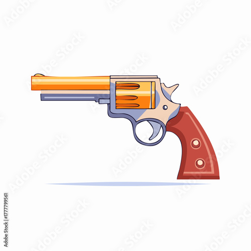 Icône vectorielle minimaliste représentant arme western