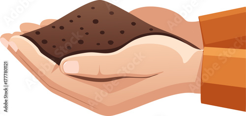 Hands gently holding rich soil symbolizing growth nature and nurturing the earth with care
