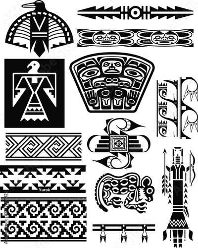 Collection of Indigenous Pacific Northwest and Native American Art Motifs