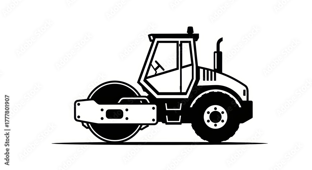 Naklejka premium steamroller symbol