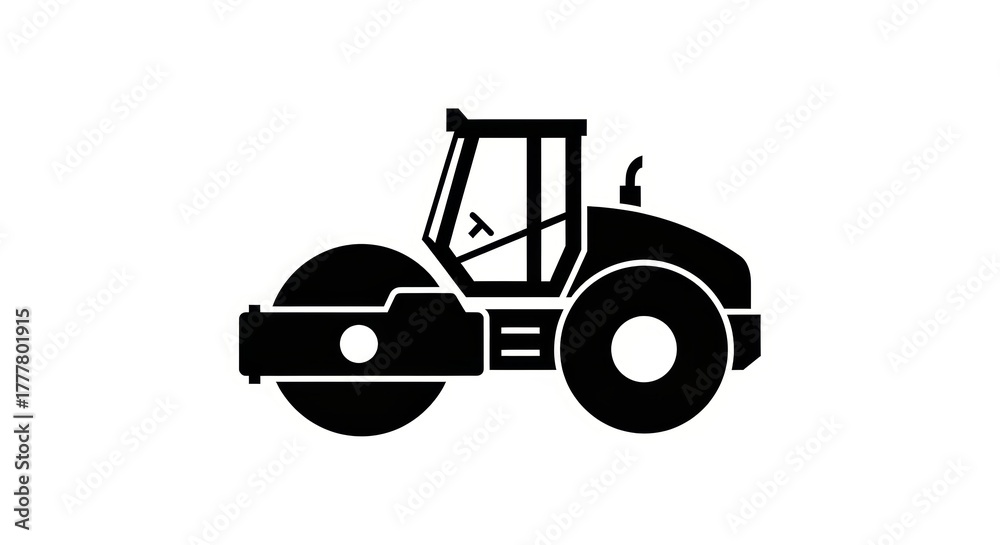 Naklejka premium steamroller symbol