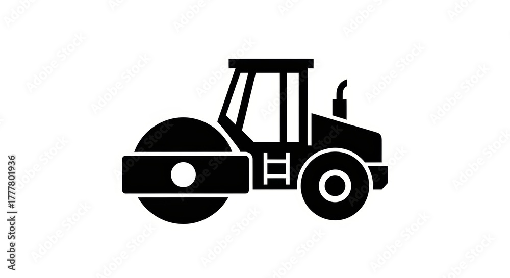 Naklejka premium steamroller symbol