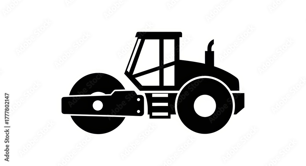 Naklejka premium steamroller symbol