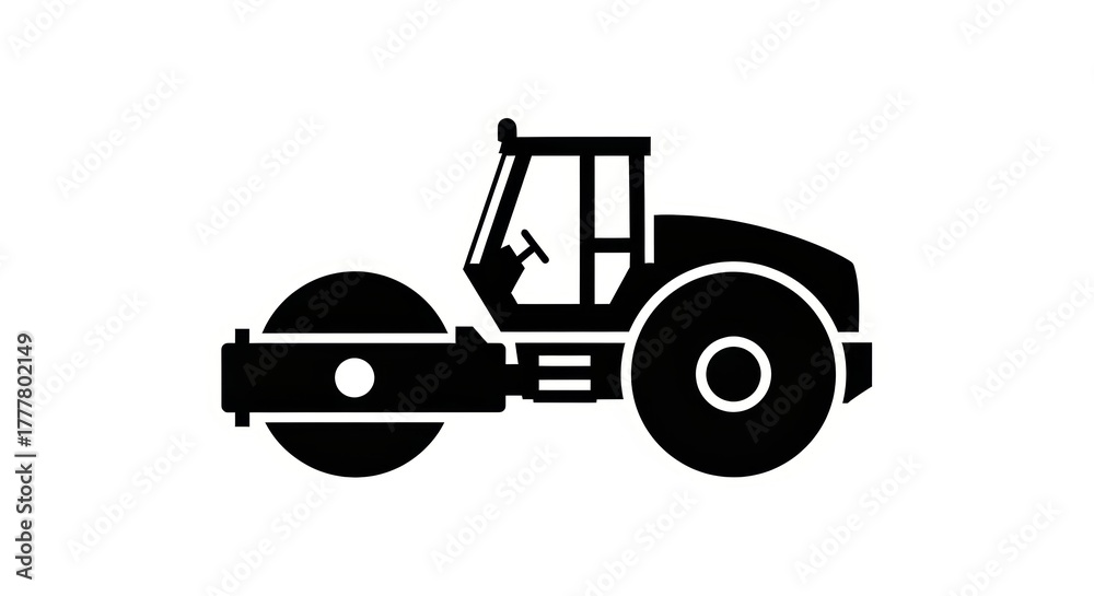 Naklejka premium steamroller symbol