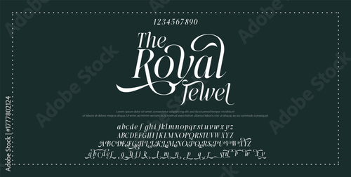 Typography beauty fashion elegant minimalist serif italic fonts decorative wedding vintage retro logos. Minimal luxury font alphabet logo. Vector illustration