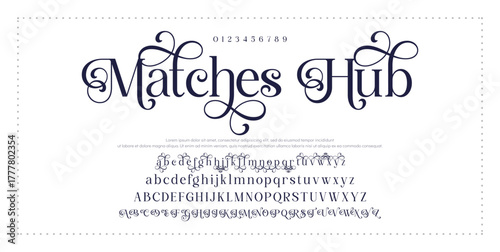 Elegant alphabet letters font logo. Typography luxury classic lettering serif italic fonts decorative wedding vintage retro logos. vector illustration.