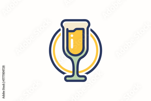 champagne flute outline icon
