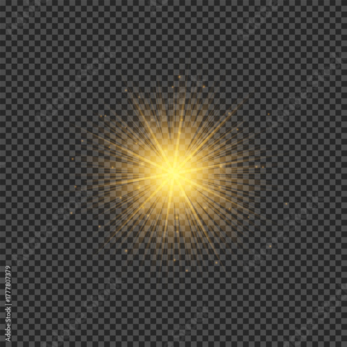 Light effect of orange lens flares