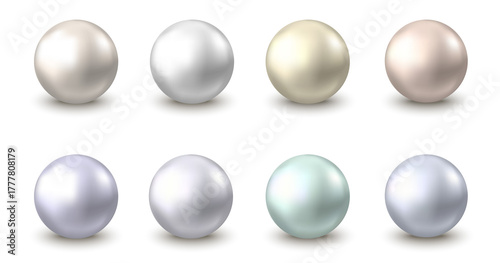 Shiny gold, green, silver  metal balls.