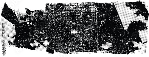 Grunge textured banner with rough edges. Speckled texture. Overlay grunge texture . Simply place texture over any object to create grunge effect . Banner with scratched surface for your design