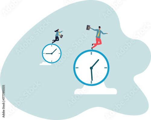 Deadline or busy work, time management, team productivity, work efficiency or fast speed to complete within time countdown,about a man and his life.