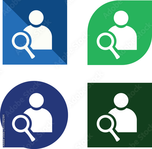 people search magnifier  icon vector, contract  icon vector  illustration
