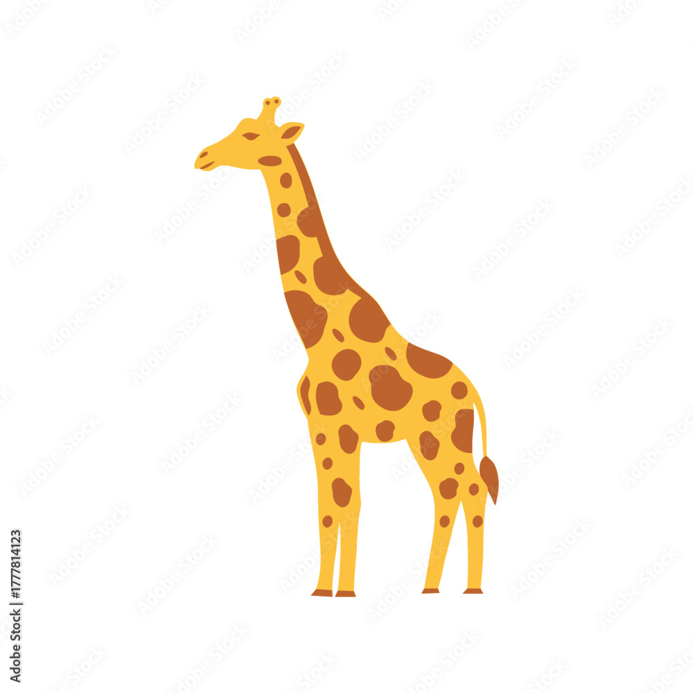 Obraz premium Giraffe vector icon on white background