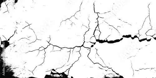 Overlay texture background stock photo. Black cracked concrete texture 