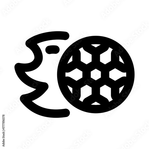 Football Ball In Burning Flame icon showing a dynamic fiery sports ball with motion and intense energy