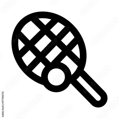 Tennis Racket And Ball icon showing a racket hitting a ball for fast-paced tennis sports action
